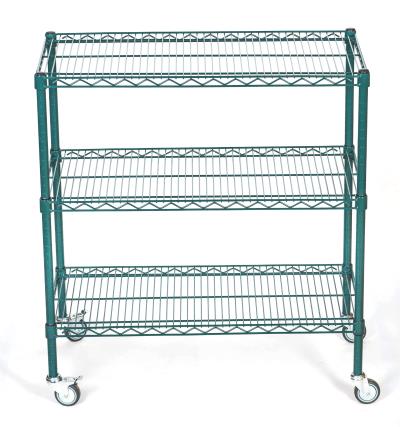 Regał metalowy na kółkach jako ociekacz kuchenny